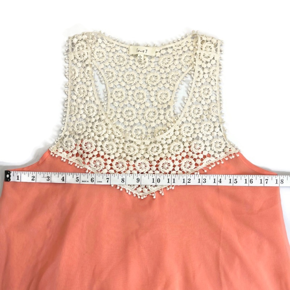 Love J Asymmetrical Crochet Yoke Racerback Top - Picture 5 of 5